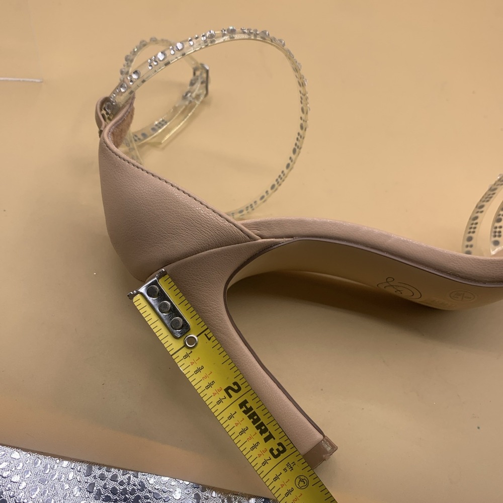 Chinese Laundry January Clear Rhinestone Ankle Strap Heels Size US 8 - Picture 8 of 8